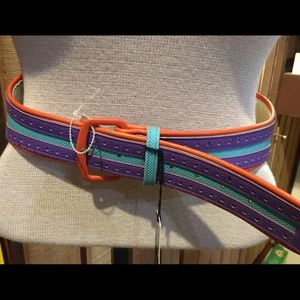 Beautiful multi colored Italian leather belt!